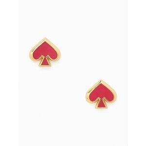 NEW kate spade everyday spade enamel studs, red‎ and gold
